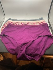 Hanes - Hi-Cut Cotton Briefs Underwear - Ladies Size 8M - 3 Pack