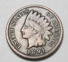 1891 INDIAN HEAD CENT,MOST OF LIBERTY, VERY NICE COIN!!!!(A2)
