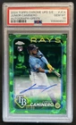 2024 Topps Chrome Sapphire Junior Caminero Auto RC Green Refractor #/99 PSA 10