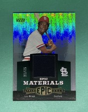 LOU BROCK 2006 UD EPIC CARDINALS GAME USED WORN JERSEY RELIC /75 HOF