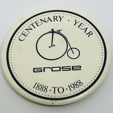 Grose Centenary 1988 Penny Farthing Bike Motor Car Transport Vintage Pin Badge