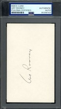 Art Rooney PSA DNA Signed 3x5 Index Card Pittsburgh Autographed