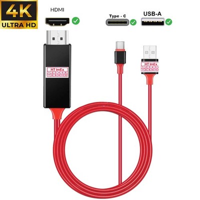 Rot Adapter USB-C zu HDMI Kabel bis zu 4K x 2K für Honor 200 Pro 12GB/512GB 5G