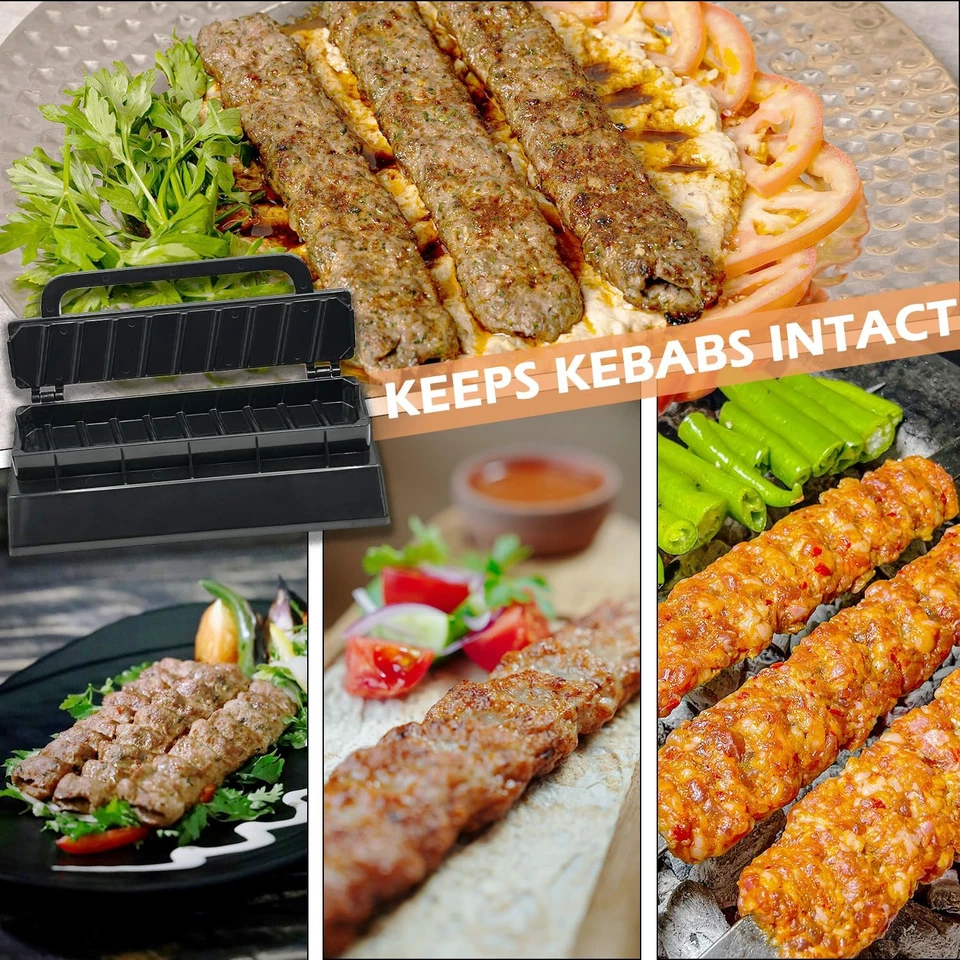 Máquina de prensa para hacer kebab, molde grande para pinchos Kabob, manual barbacoa cordero mea Foto 3 de 4