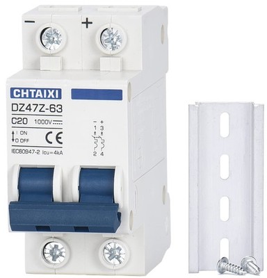 High-Performance 20A DC Miniature Circuit Breaker for Safe Solar Installations