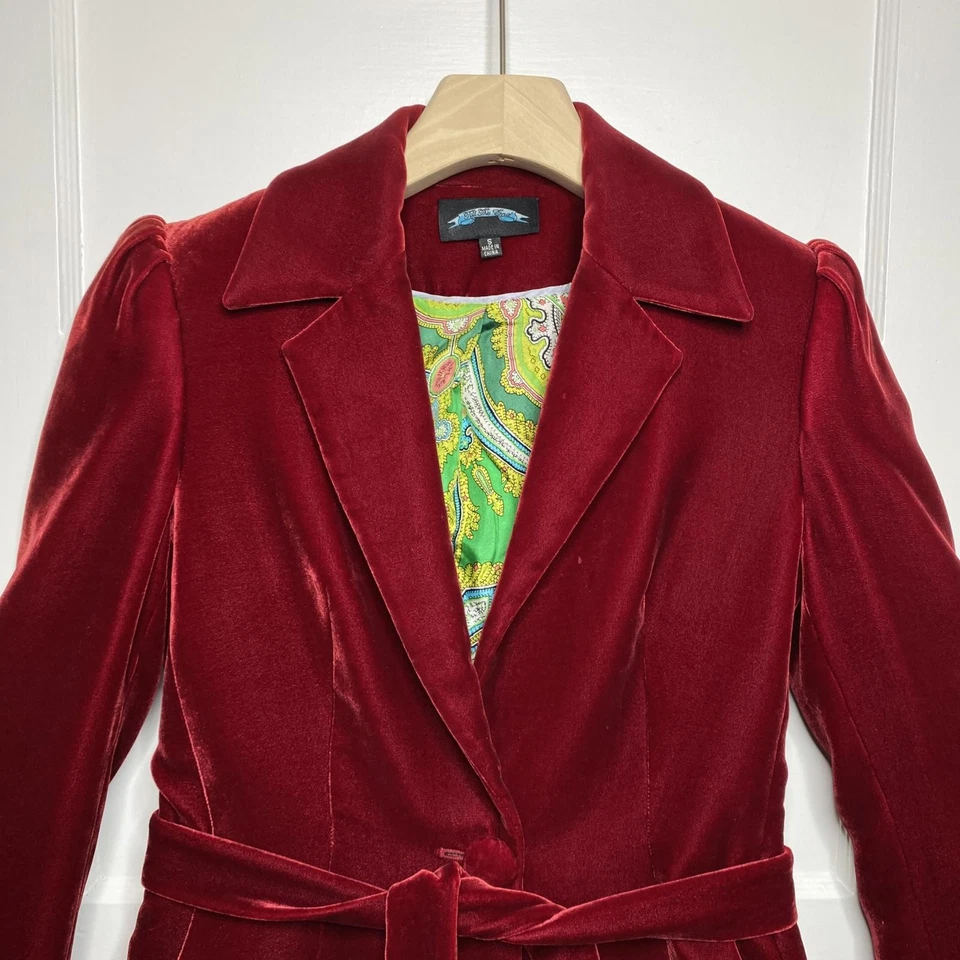 Blazer de terciopelo Til the End para mujer pequeño retro romántico academia gótico steampunk Foto 2 de 4