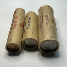 1982 One Five & Ten Cent Mint Roll Set - UNC - 3 RAM Rolls 130 Coins
