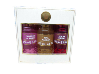 Bath & Body Works Everyday Luxuries Fragrance Mist 3 Pc Set Roses Vanilla Cheeky