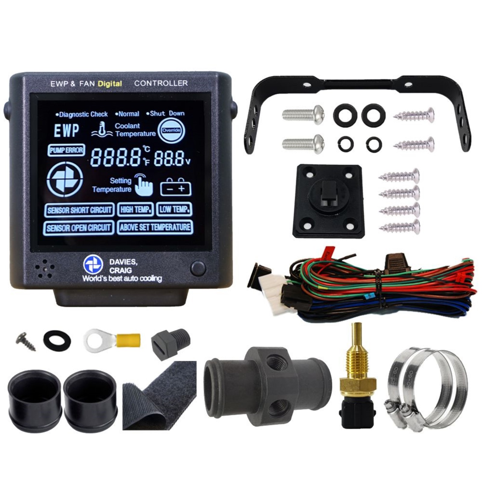 Davies Craig LCD EWP & Fan Digital Controller, Complete With Fitting Kit