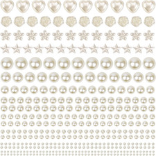 Shynek 4326Pcs Self Adhesive Pearl Stickers for Crafts, Stick on Pearls Gems for