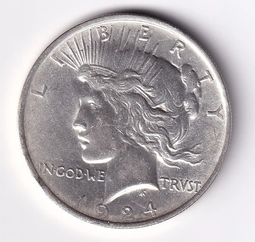 1924 Peace Silver Dollar $1 Coin 90% Silver n.151