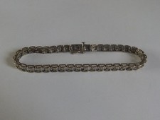 SOLID 9ct. GOLD 1 CARAT DIAMOND BRACELET