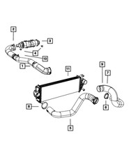 Genuine Mopar Charge Air Cooler Hose 55038006ae