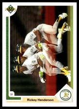 Rickey Henderson 1991 Upper Deck #444 Oakland Athletics FREE SHIP AutographDen