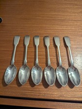 Set cucchiaini da tè vittoriani argento sterling Charles Boyton Londra 124 grammi