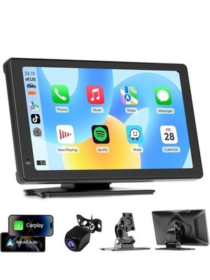 Autoradio 7 Zoll Carplay Bildschirm für Apple & Android Auto, Tragbarer Autoradio