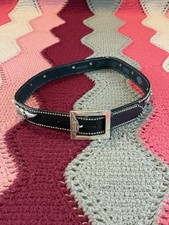 VINTAGE HARLEY DAVIDSON Leather Belt Studs Women s Large 32-36