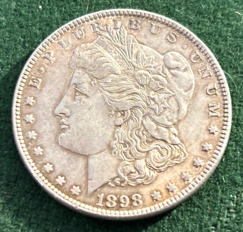 UNITED STATES 1898 $1 Morgan Silver Dollar SUPER CLEAN Light Circulation