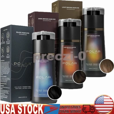 Polar Hair Instant Dye Shampoo, Hair Color Shampoo for Hair Natural Color 200ml - Image 1 of 4