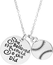 Sportybella Softball Necklace, Jewelry - Pendent Necklace -...