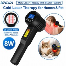 8W Professional Laser Therapy Device 650nm 808nm for Sciatica Back Joint Pain