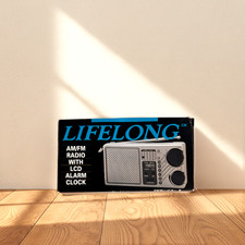 Vintage Lifelong AM/FM Radio LCD Alarm Clock Portable New In Box NOS