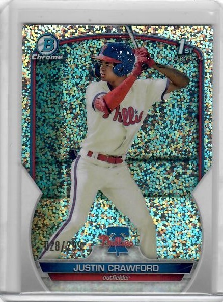 2023 Bowman Chrome Prospects Speckle Refractor /299 Justin Crawford #BCP-3