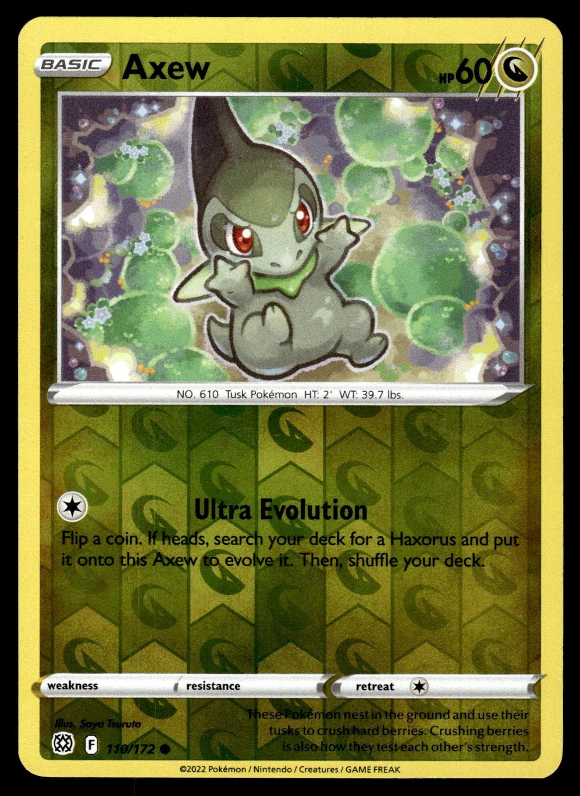 Axew 110/172 Common Brilliant Stars Pokemon Reverse Holo Near Mint