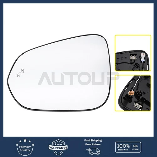 Rear View Mirror Glass Left Side for Lexus NX 15-21 RX 16-22 Heated Blind Spot