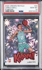 2020 PANINI CROWN ROYALE KABOOM! #23 LAMELO BALL PSA 10