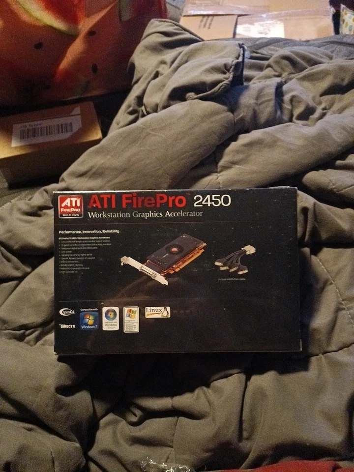 ATI FIREPRO 2450 Dual RV620GL 512MB PCIe RH WORKSTATION GRAPHICS ACCELERATOR New - Image 3 of 4