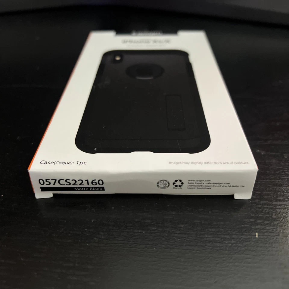 Spigen Ultra Hybrid Case iPhone Xs/X – Matte Black Slim Shockproof Cover - Image 2 of 3