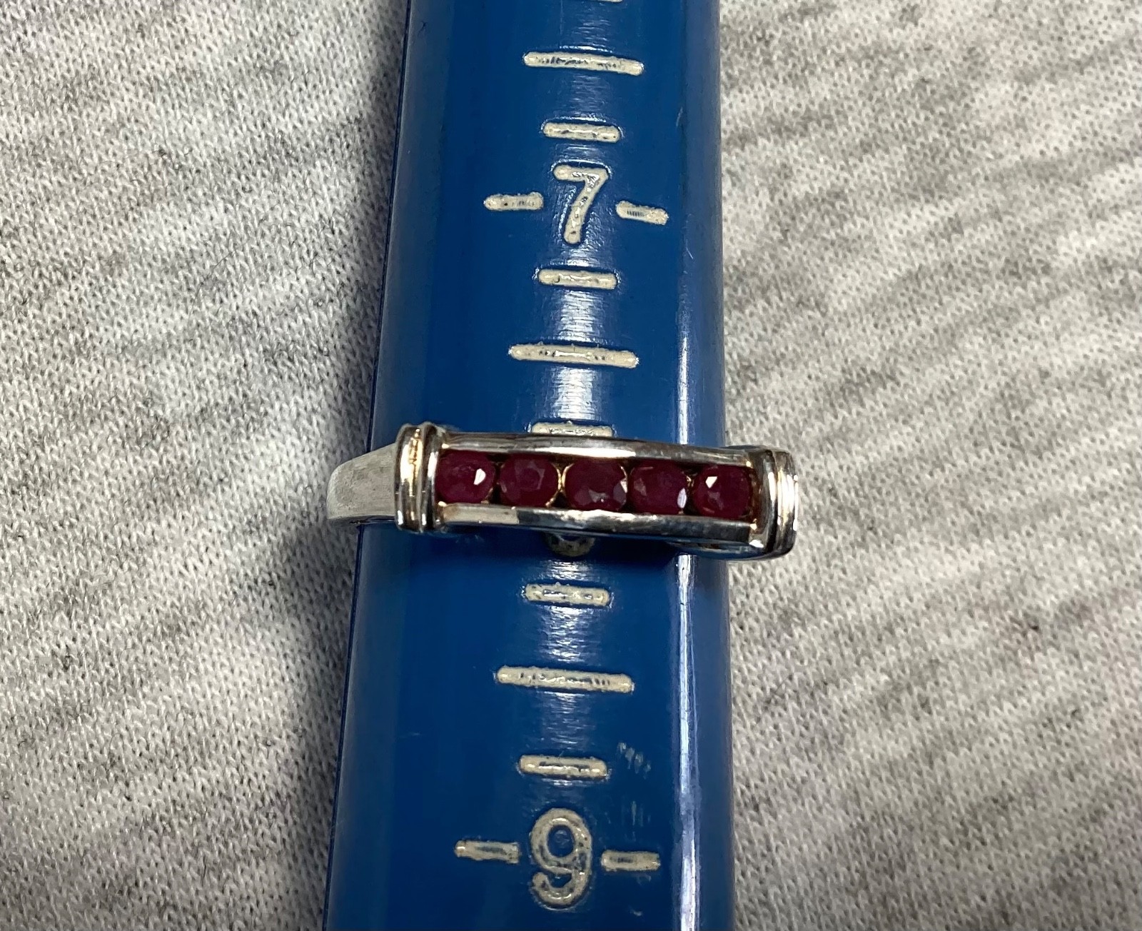 Sterling Silver Ruby Ring Size 8 Victorian Settin… - image 8