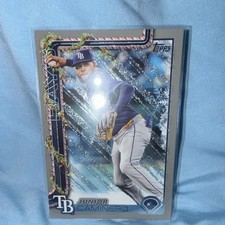 Topps Holiday Junior Caminero #H3 Rays MLB Baseball Card 2025