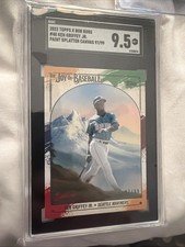2023 Topps x Bob Ross Baseball Ken Griffey Jr. Paint Splatter Canvas /99 SGC 9.5