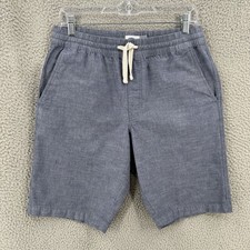 Old Navy Chino Jogger Shorts Men  s Size Small Flat Front Drawstring Blue 10993