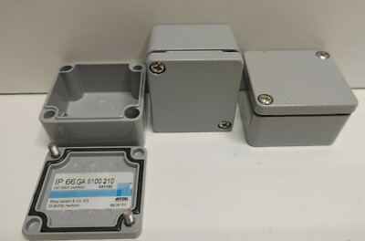 LOT OF 3 NEW! RITTAL ALUMINUM HOUSINGS 2'' X 1.75'' X 1.25'' 9100-210 IP-66-GA