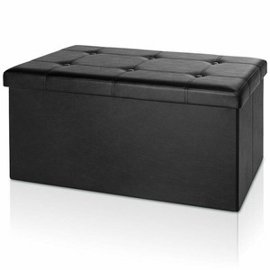 black toy storage unit
