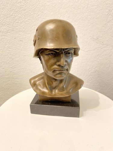 Antique Bronze Bust of a soldier of World War II Berlin Germany after Fisher - Picture 3 of 9