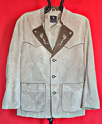 JACKET VINTAGE ENZO SCAPATI TRACHT OKTOBERFEST DIRNDL TYROL LEATHER MENS 42 52