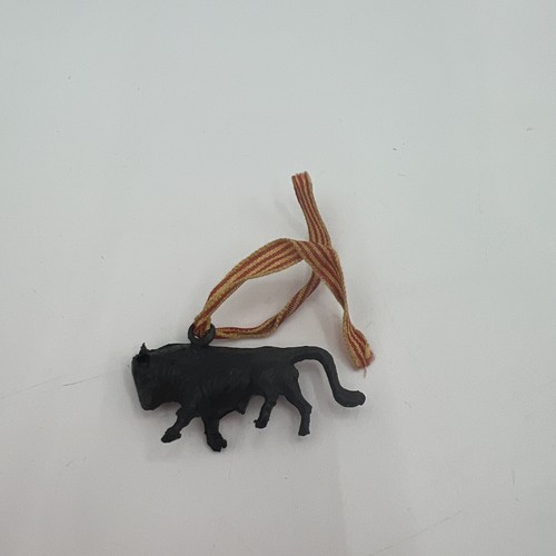 Vintage Torres Bull Spanish Black Plastic Wine Bottle Adornment