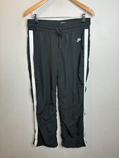 Vintage Y2K Nike Windbreaker Baggy Nylon Mesh Lined Pants Women's M Black B117