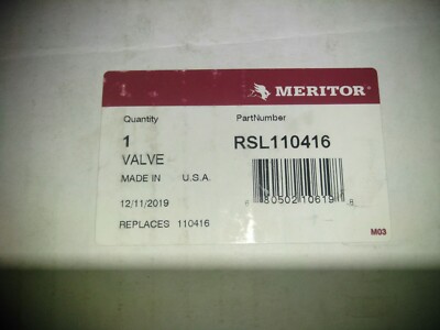 (1) NEW MERITOR VALVE RSL110416