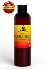 AUSTRALIAN EMU OIL ORGANIC TRIPLE REFINED by H&B Oils Center 100% PURE 4 OZ
