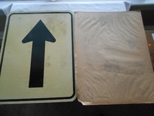 ONE WAY DIRECTIONAL ARROW STEEL SIGN-19.5" X 15" ROAD STREET SIGN