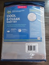 SERTA Cool Fresh Cooling Sheet Set Full LIGHT GRAY 4 Piece Brand New