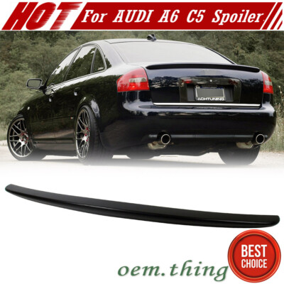 98-04 OE Type Trunk Spoiler Fits Audi A6 C5 S6 RS6 4D Sedan Painted Glossy Black