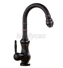 Black Oil Rubbed Brass Swivel Kitchen Sink Faucet Mixer Basin Tap Ksf111