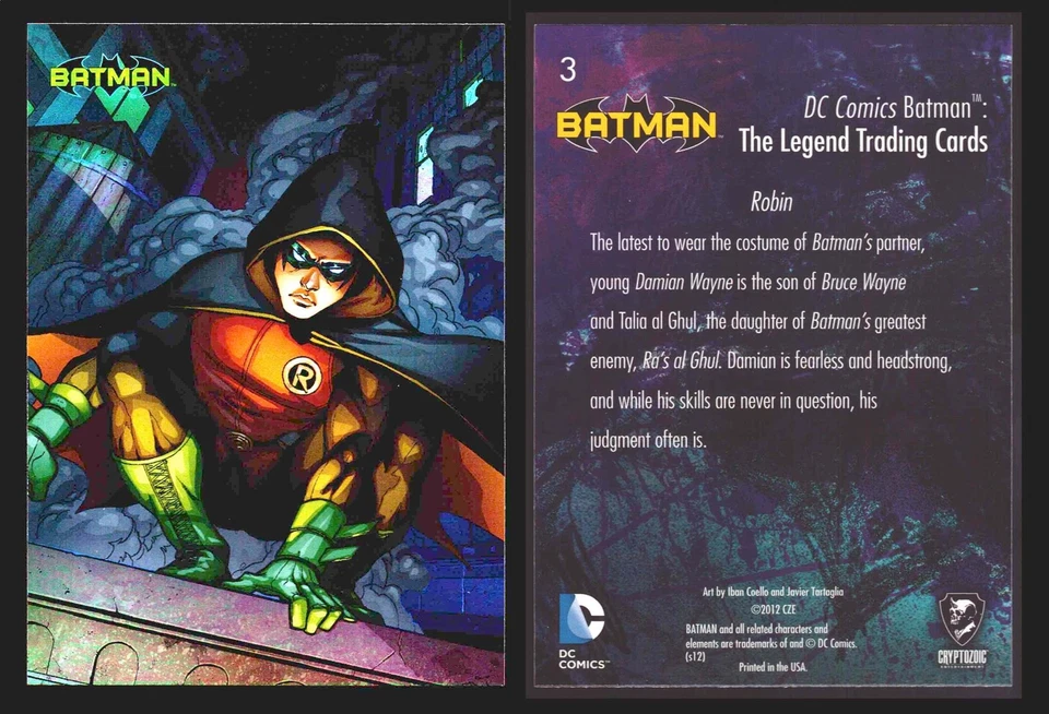 DC Comics Batman The Legend Parallel HoloFoil Base Trading Card Singles #1-63 - Image 3 of 4