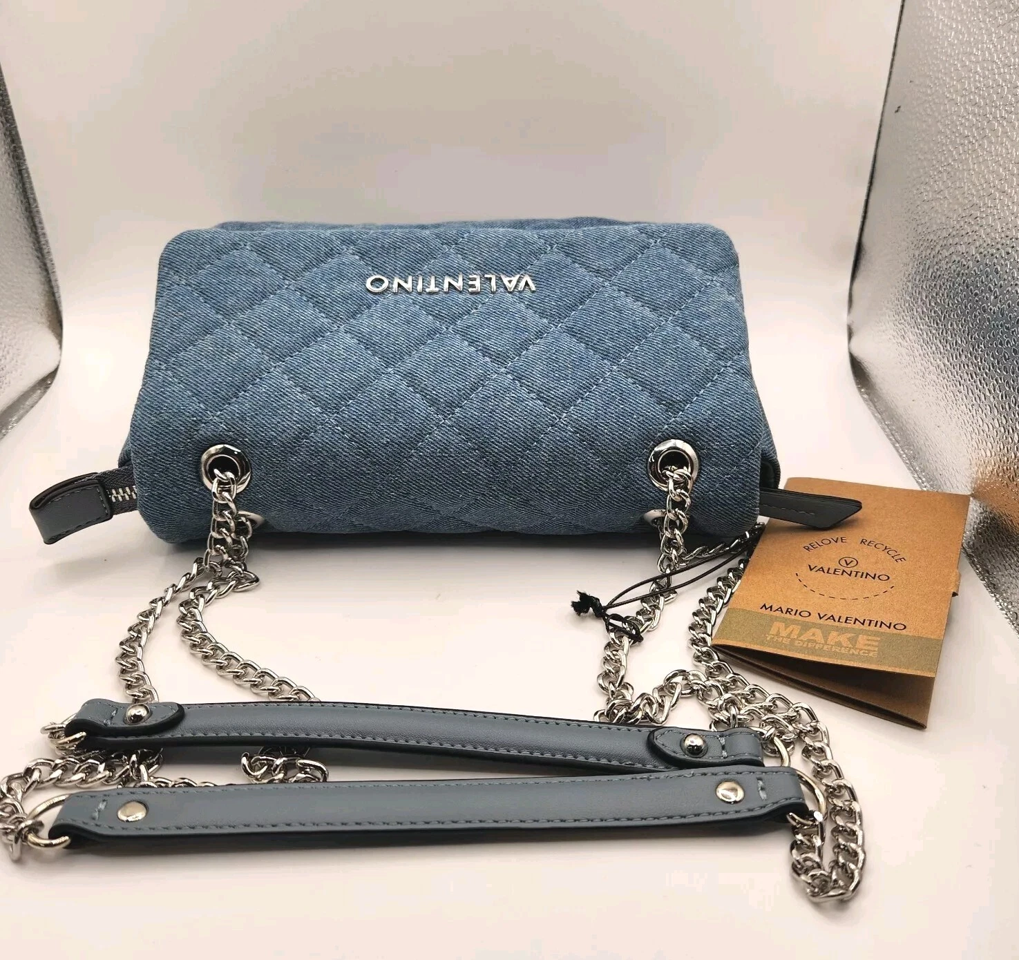 Borsa a tracolla Mario Valentino blu chiaro jeans Unica colore denim